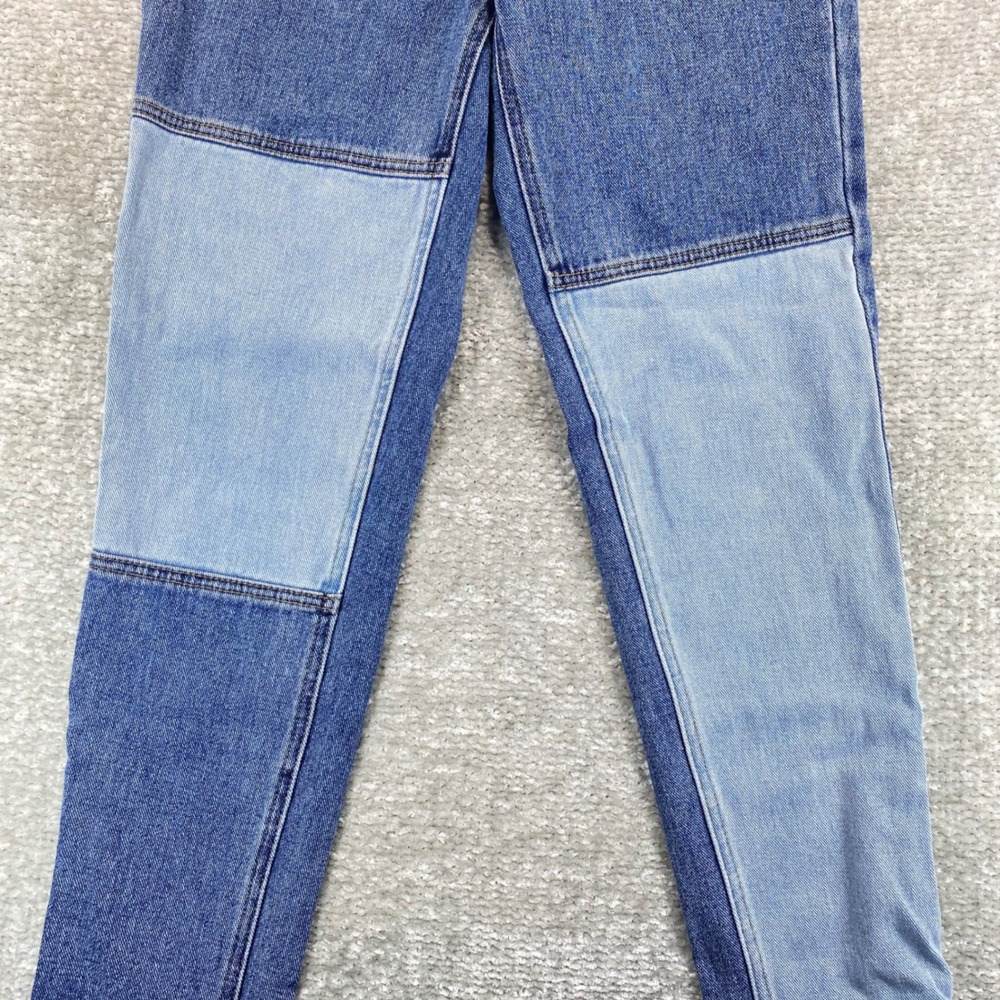 PAC SUN Ultra High Rise Mom Jeans Patchwork Denim Jeans Women‎ Size 25 Blue - Picture 3 of 11